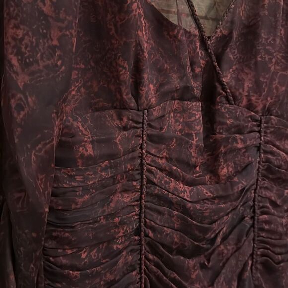 Ellie Tahari Sz Small Silk Whimsigoth Dark Romantic Y2K Babydoll Empire Blouse - Picture 5 of 14